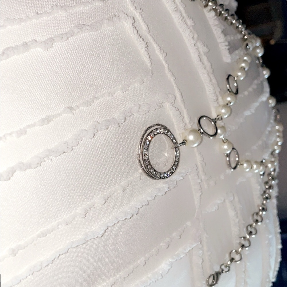 White Pearl & Silver Necklace